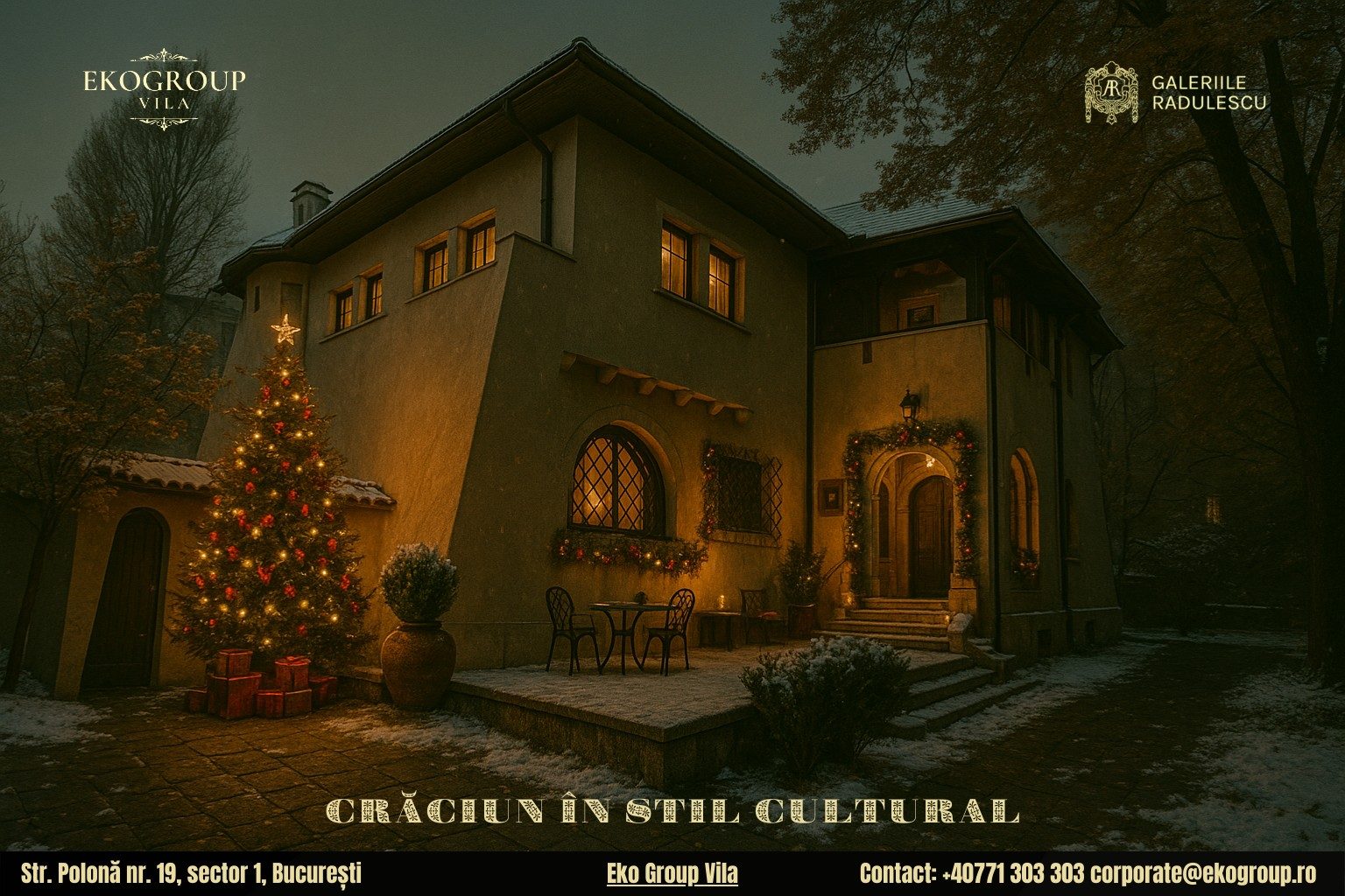 Poveste de Craciun: Magia Crăciunului anilor ’30 în incinta fostei Case Tătărăscu, azi Eko Group Vila